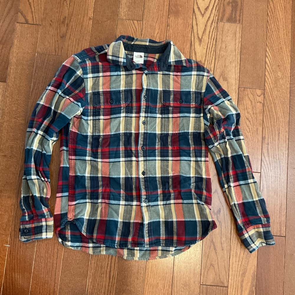 The North Face Men's Casual Plaid Shirt - Red, Blue, Cream